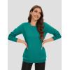 image:imageMAGCOMSEN Womens Fleece Lined Sweatshirt Crewneck Cotton Pullover Fall Winter Casual Long Sleeve Warm Soft TopsEmerald Green
