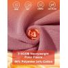 image:imageMAGCOMSEN Womens Fleece Lined Sweatshirt Crewneck Cotton Pullover Fall Winter Casual Long Sleeve Warm Soft TopsGrey Pink