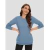 image:imageMAGCOMSEN Womens Fleece Lined Sweatshirt Crewneck Cotton Pullover Fall Winter Casual Long Sleeve Warm Soft TopsHaze Blue