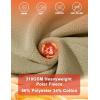 image:imageMAGCOMSEN Womens Fleece Lined Sweatshirt Crewneck Cotton Pullover Fall Winter Casual Long Sleeve Warm Soft TopsKhaki