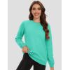 image:imageMAGCOMSEN Womens Fleece Lined Sweatshirt Crewneck Cotton Pullover Fall Winter Casual Long Sleeve Warm Soft TopsMint Green