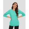 image:imageMAGCOMSEN Womens Fleece Lined Sweatshirt Crewneck Cotton Pullover Fall Winter Casual Long Sleeve Warm Soft TopsMint Green