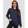 image:imageMAGCOMSEN Womens Fleece Lined Sweatshirt Crewneck Cotton Pullover Fall Winter Casual Long Sleeve Warm Soft TopsNavy