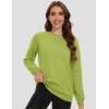 image:imageMAGCOMSEN Womens Fleece Lined Sweatshirt Crewneck Cotton Pullover Fall Winter Casual Long Sleeve Warm Soft TopsOlive Green