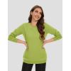 image:imageMAGCOMSEN Womens Fleece Lined Sweatshirt Crewneck Cotton Pullover Fall Winter Casual Long Sleeve Warm Soft TopsOlive Green