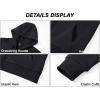 image:imageMAGCOMSEN Womens Fleece Lined Zip Up Hoodies Casual Hooded Jacket Workout Full Zip Sweatshirts Pocket CoatsBlack