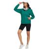 image:imageMAGCOMSEN Womens Fleece Lined Zip Up Hoodies Casual Hooded Jacket Workout Full Zip Sweatshirts Pocket CoatsEmerald Green