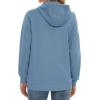 image:imageMAGCOMSEN Womens Fleece Lined Zip Up Hoodies Casual Hooded Jacket Workout Full Zip Sweatshirts Pocket CoatsHaze Blue