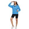 image:imageMAGCOMSEN Womens Fleece Lined Zip Up Hoodies Casual Hooded Jacket Workout Full Zip Sweatshirts Pocket CoatsIce Blue