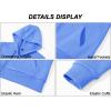 image:imageMAGCOMSEN Womens Fleece Lined Zip Up Hoodies Casual Hooded Jacket Workout Full Zip Sweatshirts Pocket CoatsLight Blue