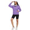 image:imageMAGCOMSEN Womens Fleece Lined Zip Up Hoodies Casual Hooded Jacket Workout Full Zip Sweatshirts Pocket CoatsLight Purple