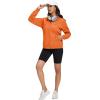 image:imageMAGCOMSEN Womens Fleece Lined Zip Up Hoodies Casual Hooded Jacket Workout Full Zip Sweatshirts Pocket CoatsOrange