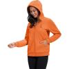 image:imageMAGCOMSEN Womens Fleece Lined Zip Up Hoodies Casual Hooded Jacket Workout Full Zip Sweatshirts Pocket CoatsOrange