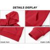 image:imageMAGCOMSEN Womens Fleece Lined Zip Up Hoodies Casual Hooded Jacket Workout Full Zip Sweatshirts Pocket CoatsRed
