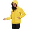 image:imageMAGCOMSEN Womens Fleece Lined Zip Up Hoodies Casual Hooded Jacket Workout Full Zip Sweatshirts Pocket CoatsYellow
