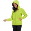 image:imageMAGCOMSEN Womens Fleece Lined Zip Up Hoodies Casual Hooded Jacket Workout Full Zip Sweatshirts Pocket CoatsYellow Green