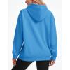 image:imageMAGCOMSEN Womens Hoodies Fleece Sherpa Lined Pullover Winter Warm Trendy Hooded Sweatshirt with PocketAzure