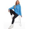 image:imageMAGCOMSEN Womens Hoodies Fleece Sherpa Lined Pullover Winter Warm Trendy Hooded Sweatshirt with PocketAzure