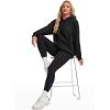 image:imageMAGCOMSEN Womens Hoodies Fleece Sherpa Lined Pullover Winter Warm Trendy Hooded Sweatshirt with PocketBlack