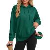image:imageMAGCOMSEN Womens Hoodies Fleece Sherpa Lined Pullover Winter Warm Trendy Hooded Sweatshirt with PocketEmerald