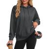 image:imageMAGCOMSEN Womens Hoodies Fleece Sherpa Lined Pullover Winter Warm Trendy Hooded Sweatshirt with PocketGray