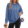 image:imageMAGCOMSEN Womens Hoodies Fleece Sherpa Lined Pullover Winter Warm Trendy Hooded Sweatshirt with PocketGrey Blue
