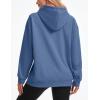 image:imageMAGCOMSEN Womens Hoodies Fleece Sherpa Lined Pullover Winter Warm Trendy Hooded Sweatshirt with PocketGrey Blue