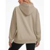 image:imageMAGCOMSEN Womens Hoodies Fleece Sherpa Lined Pullover Winter Warm Trendy Hooded Sweatshirt with PocketKhaki