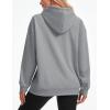 image:imageMAGCOMSEN Womens Hoodies Fleece Sherpa Lined Pullover Winter Warm Trendy Hooded Sweatshirt with PocketLight Gray