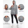 image:imageMAGCOMSEN Womens Hoodies Fleece Sherpa Lined Pullover Winter Warm Trendy Hooded Sweatshirt with PocketLight Gray