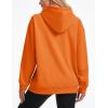 image:imageMAGCOMSEN Womens Hoodies Fleece Sherpa Lined Pullover Winter Warm Trendy Hooded Sweatshirt with PocketOrange