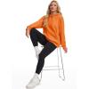 image:imageMAGCOMSEN Womens Hoodies Fleece Sherpa Lined Pullover Winter Warm Trendy Hooded Sweatshirt with PocketOrange