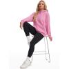 image:imageMAGCOMSEN Womens Hoodies Fleece Sherpa Lined Pullover Winter Warm Trendy Hooded Sweatshirt with PocketPink