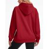 image:imageMAGCOMSEN Womens Hoodies Fleece Sherpa Lined Pullover Winter Warm Trendy Hooded Sweatshirt with PocketRed