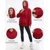 image:imageMAGCOMSEN Womens Hoodies Fleece Sherpa Lined Pullover Winter Warm Trendy Hooded Sweatshirt with PocketRed
