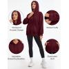 image:imageMAGCOMSEN Womens Hoodies Fleece Sherpa Lined Pullover Winter Warm Trendy Hooded Sweatshirt with PocketWinered