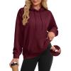 image:imageMAGCOMSEN Womens Hoodies Fleece Sherpa Lined Pullover Winter Warm Trendy Hooded Sweatshirt with PocketWinered