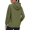 image:imageMAGCOMSEN Womens Hoodies Thick Fleece Lined Hooded Sweatshirt Warm Sherpa Lined Heavyweight Pullover with PocketArmy Green
