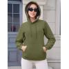 image:imageMAGCOMSEN Womens Hoodies Thick Fleece Lined Hooded Sweatshirt Warm Sherpa Lined Heavyweight Pullover with PocketArmy Green