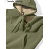 image:imageMAGCOMSEN Womens Hoodies Thick Fleece Lined Hooded Sweatshirt Warm Sherpa Lined Heavyweight Pullover with PocketArmy Green