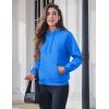 image:imageMAGCOMSEN Womens Hoodies Thick Fleece Lined Hooded Sweatshirt Warm Sherpa Lined Heavyweight Pullover with PocketAzure