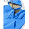 image:imageMAGCOMSEN Womens Hoodies Thick Fleece Lined Hooded Sweatshirt Warm Sherpa Lined Heavyweight Pullover with PocketAzure