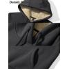 image:imageMAGCOMSEN Womens Hoodies Thick Fleece Lined Hooded Sweatshirt Warm Sherpa Lined Heavyweight Pullover with PocketBlack