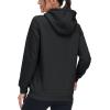 image:imageMAGCOMSEN Womens Hoodies Thick Fleece Lined Hooded Sweatshirt Warm Sherpa Lined Heavyweight Pullover with PocketBlack