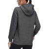 image:imageMAGCOMSEN Womens Hoodies Thick Fleece Lined Hooded Sweatshirt Warm Sherpa Lined Heavyweight Pullover with PocketDark Grey