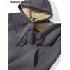 image:imageMAGCOMSEN Womens Hoodies Thick Fleece Lined Hooded Sweatshirt Warm Sherpa Lined Heavyweight Pullover with PocketDark Grey
