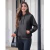 image:imageMAGCOMSEN Womens Hoodies Thick Fleece Lined Hooded Sweatshirt Warm Sherpa Lined Heavyweight Pullover with PocketDark Grey