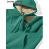 image:imageMAGCOMSEN Womens Hoodies Thick Fleece Lined Hooded Sweatshirt Warm Sherpa Lined Heavyweight Pullover with PocketEmerald Green