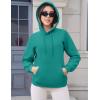 image:imageMAGCOMSEN Womens Hoodies Thick Fleece Lined Hooded Sweatshirt Warm Sherpa Lined Heavyweight Pullover with PocketEmerald Green
