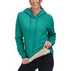 image:imageMAGCOMSEN Womens Hoodies Thick Fleece Lined Hooded Sweatshirt Warm Sherpa Lined Heavyweight Pullover with PocketEmerald Green